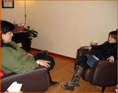 La Cadiera. La sala para terapia individual.